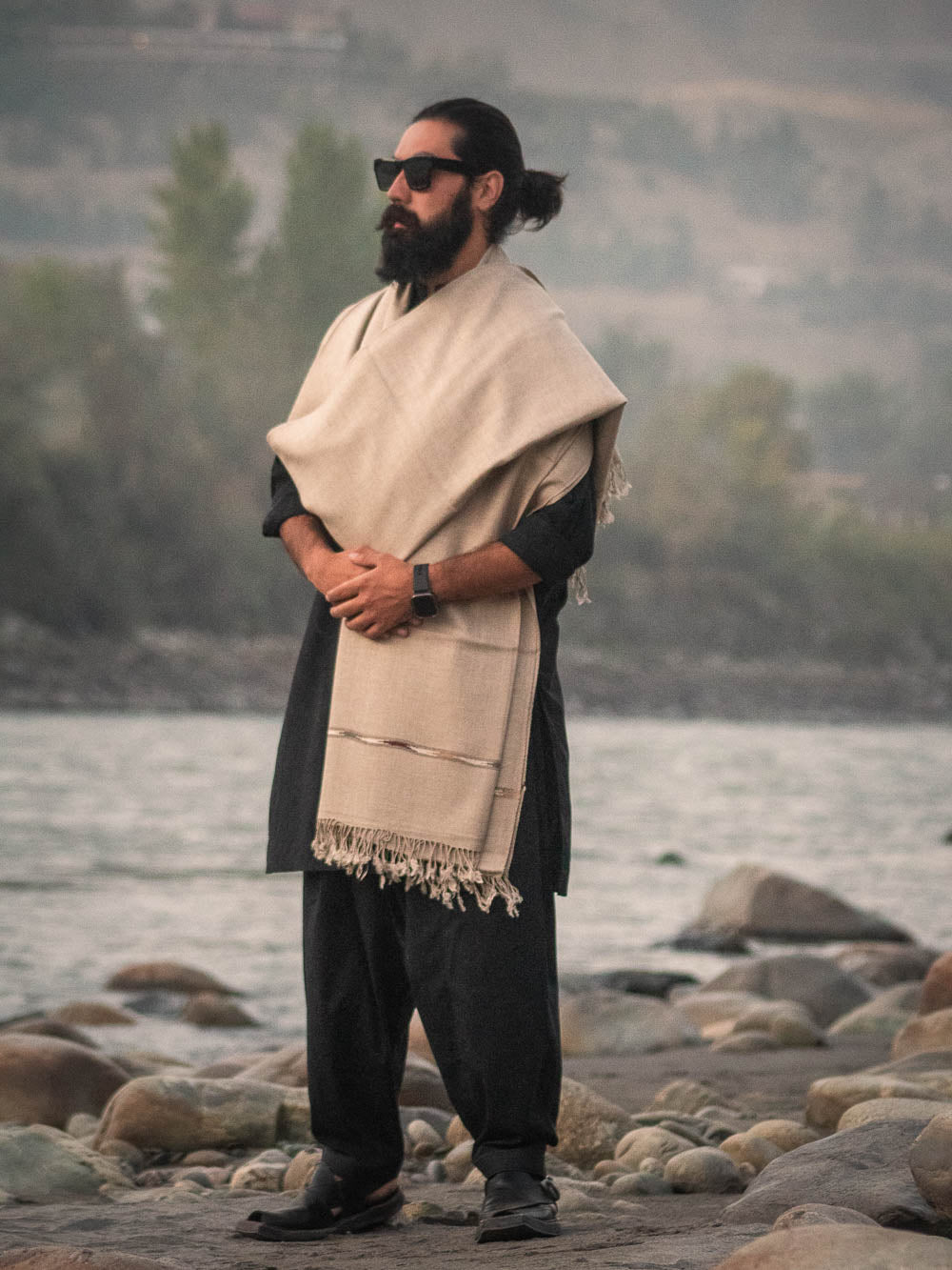 Swati Woolen Shawl for Men - Handmade - Chitral Wool