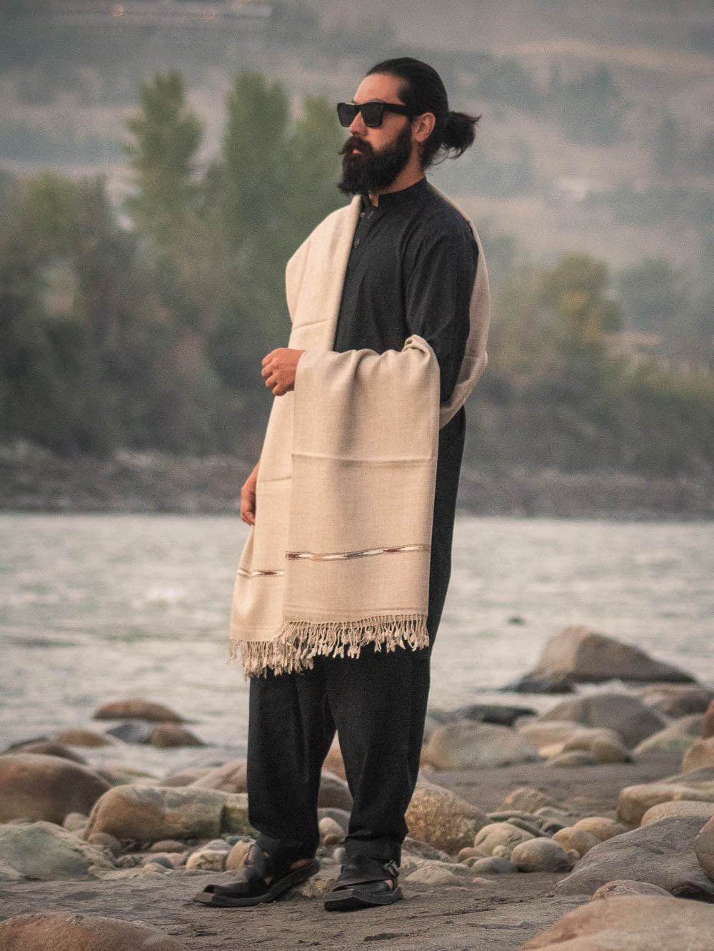 Swati Woolen Shawl for Men - Handmade - Chitral Wool