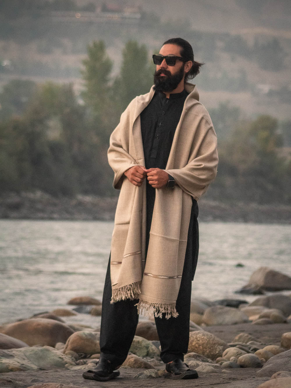 Swati Woolen Shawl for Men - Handmade - Chitral Wool