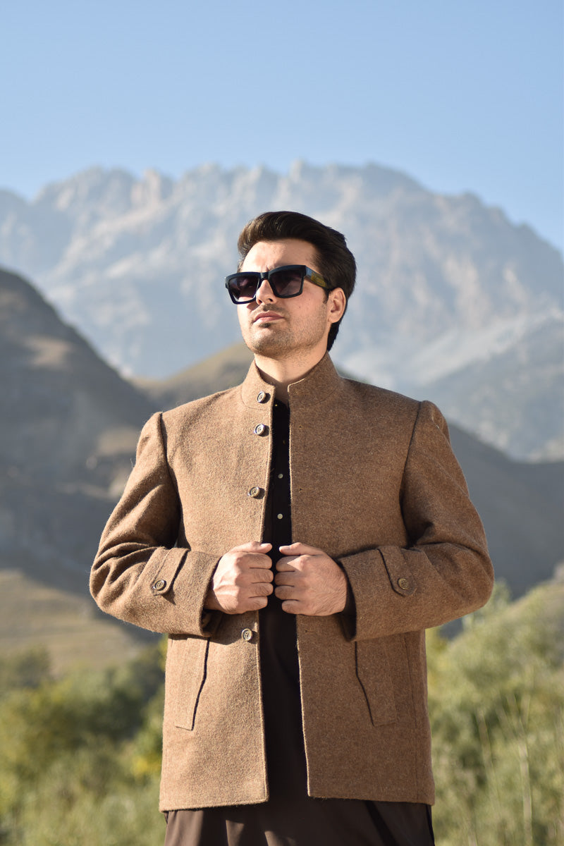 Premium Woolen Prince Coat for Men - Handmade - Chitral Wool