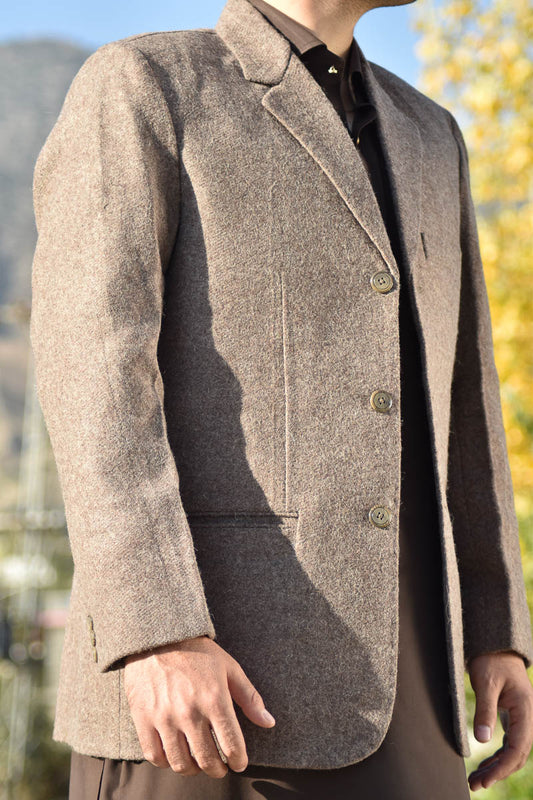 Premium Woolen Blazer for Men - Handmade - Chitral Wool