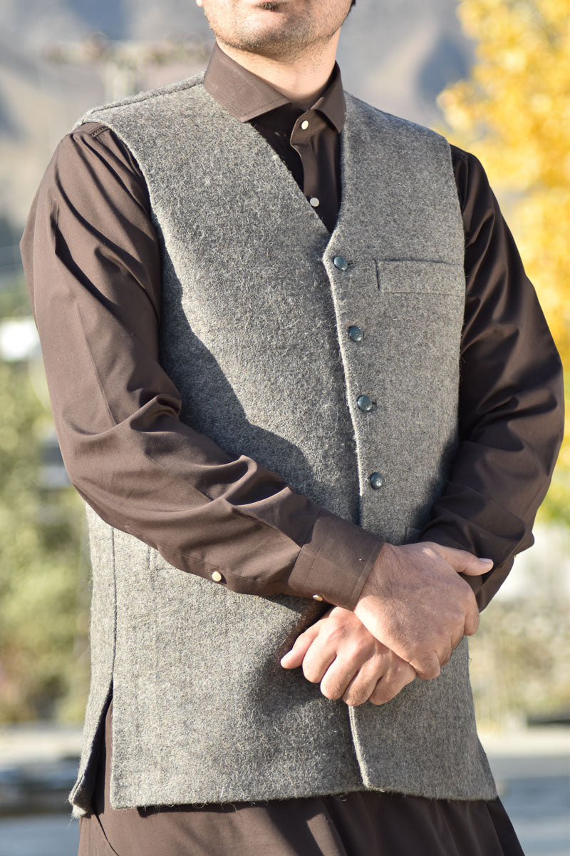 Premium Woolen Waistcoat for Men - Handmade - Chitral Wool