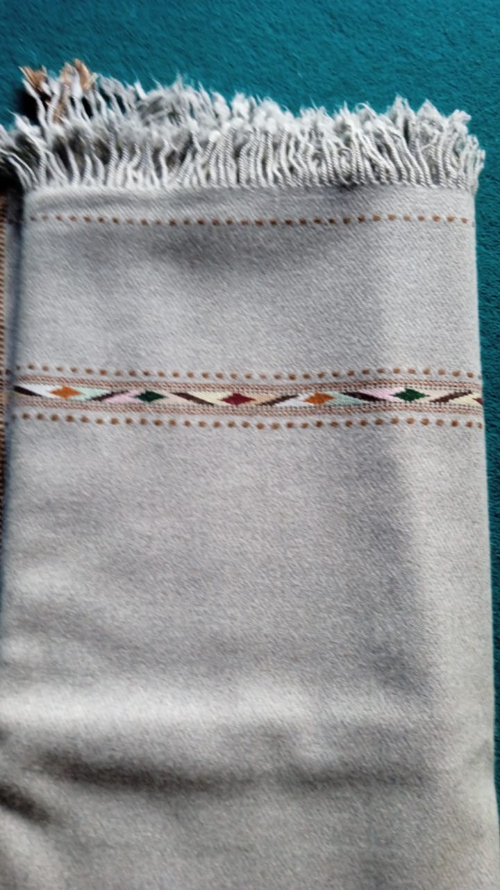 Cashmere Gray Mohair Premium Woolen Shawl for Men - Handmade - Chitral Wool