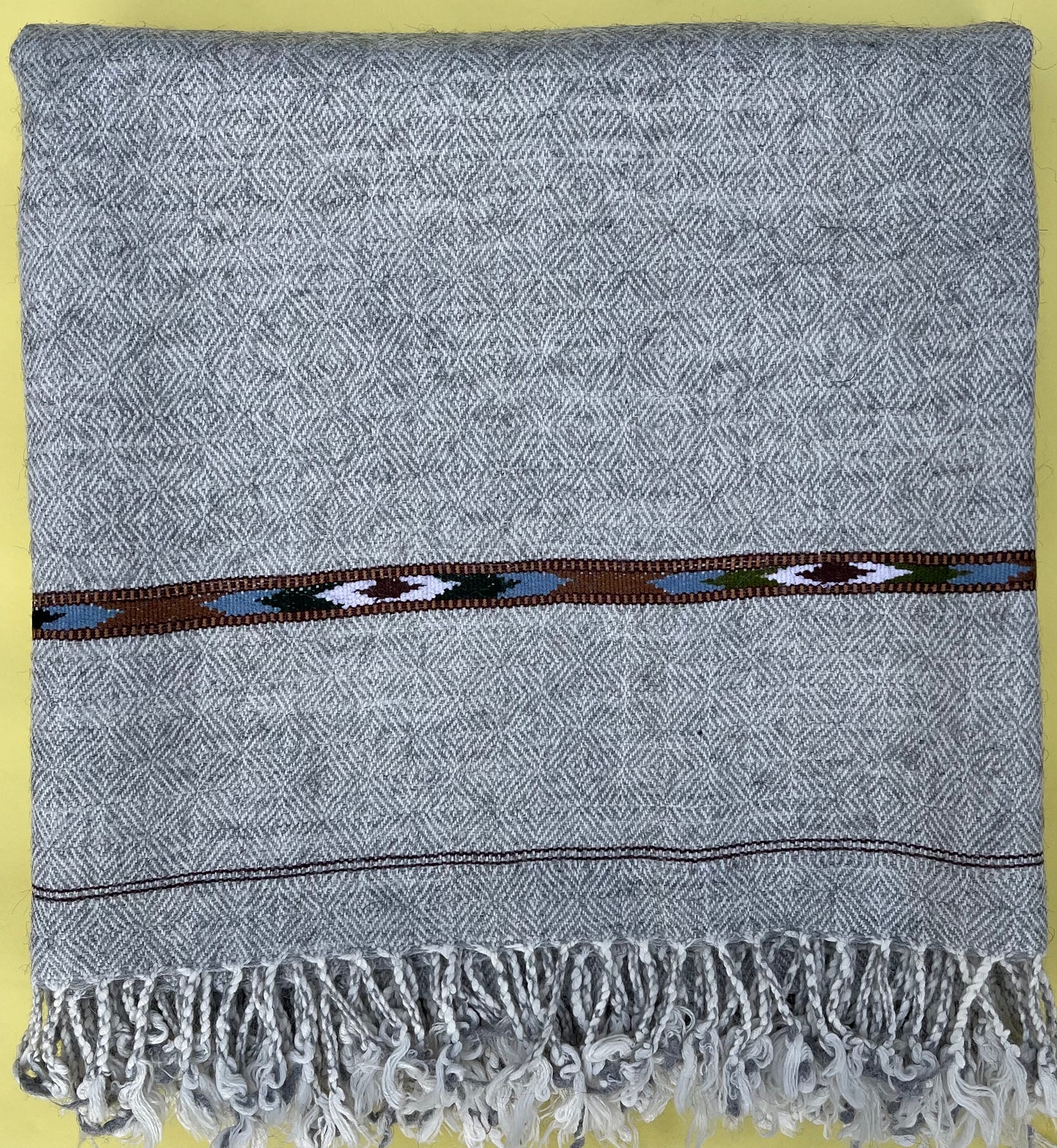 Premium Grey Pure Woollen Shawl for Men - Handmade - Chitral Wool