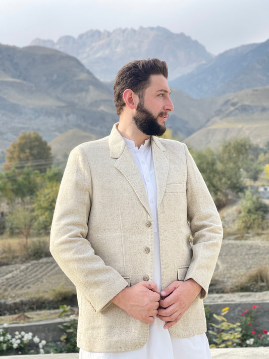 off white woolen blazer/coat