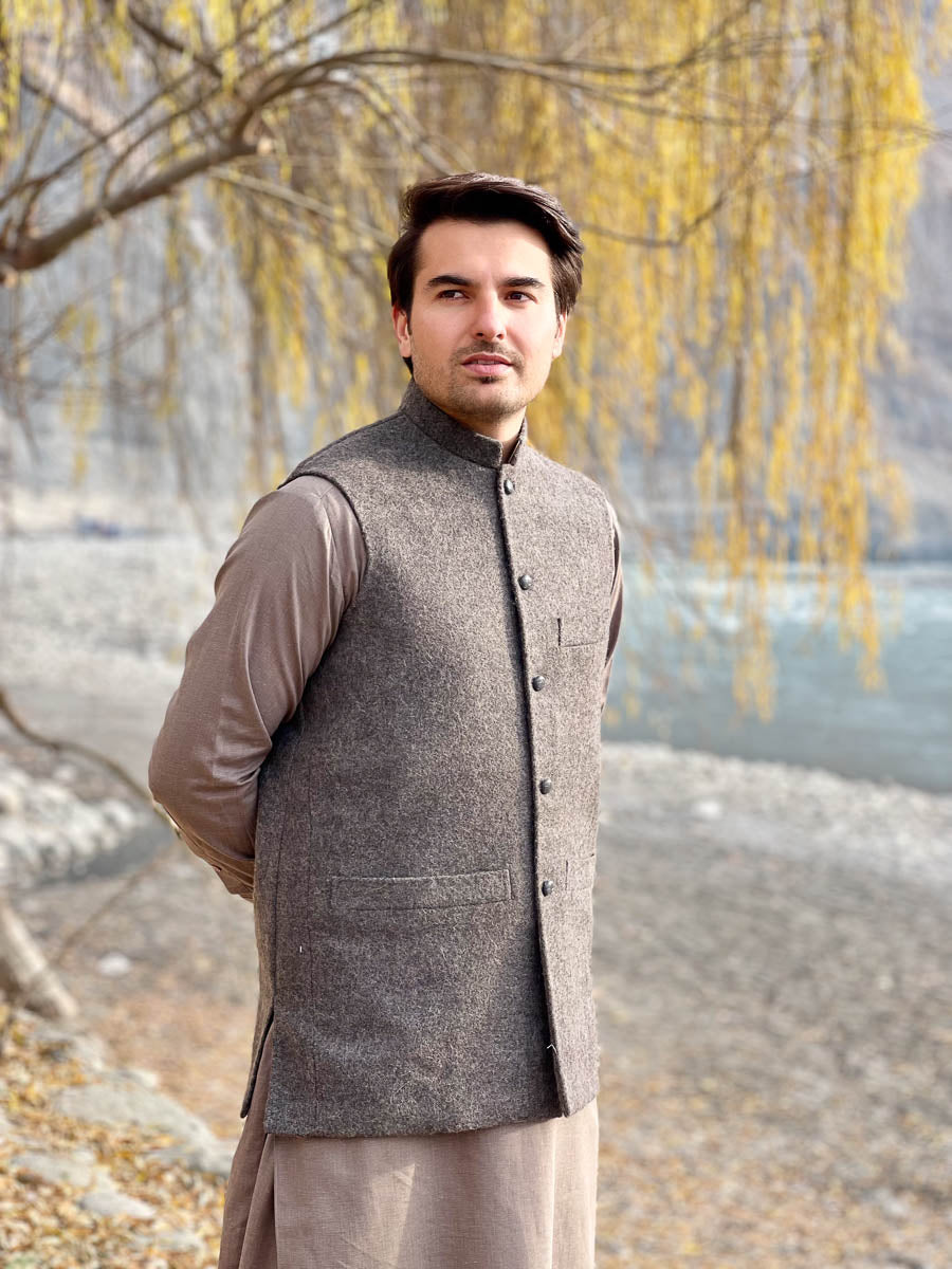 Premium Woolen Waistcoat for Men - Handmade - Chitral Wool