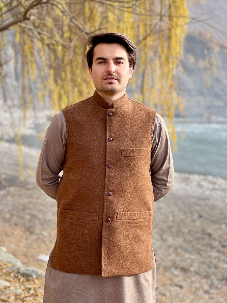 Premium Woolen Waistcoat for Men - Handmade - Chitral Wool