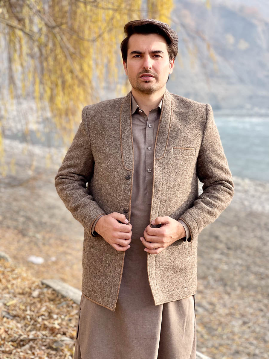 Premium Woolen Coat for Men - Handmade