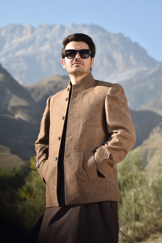 Premium Woolen Prince Coat for Men - Handmade - Chitral Wool