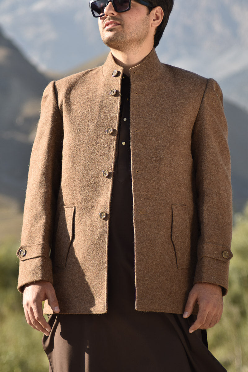 Premium Woolen Prince Coat for Men - Handmade - Chitral Wool