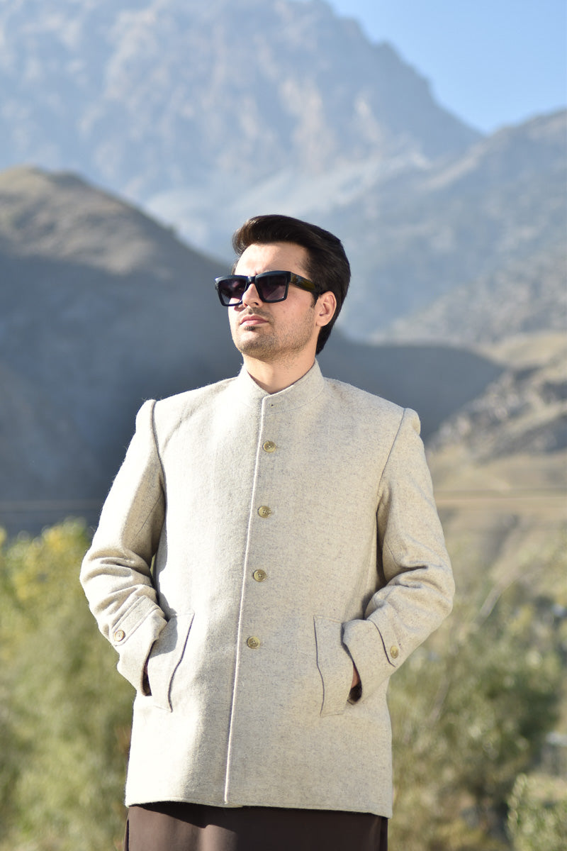 Premium Woolen Prince Coat for Men - Handmade - Chitral Wool