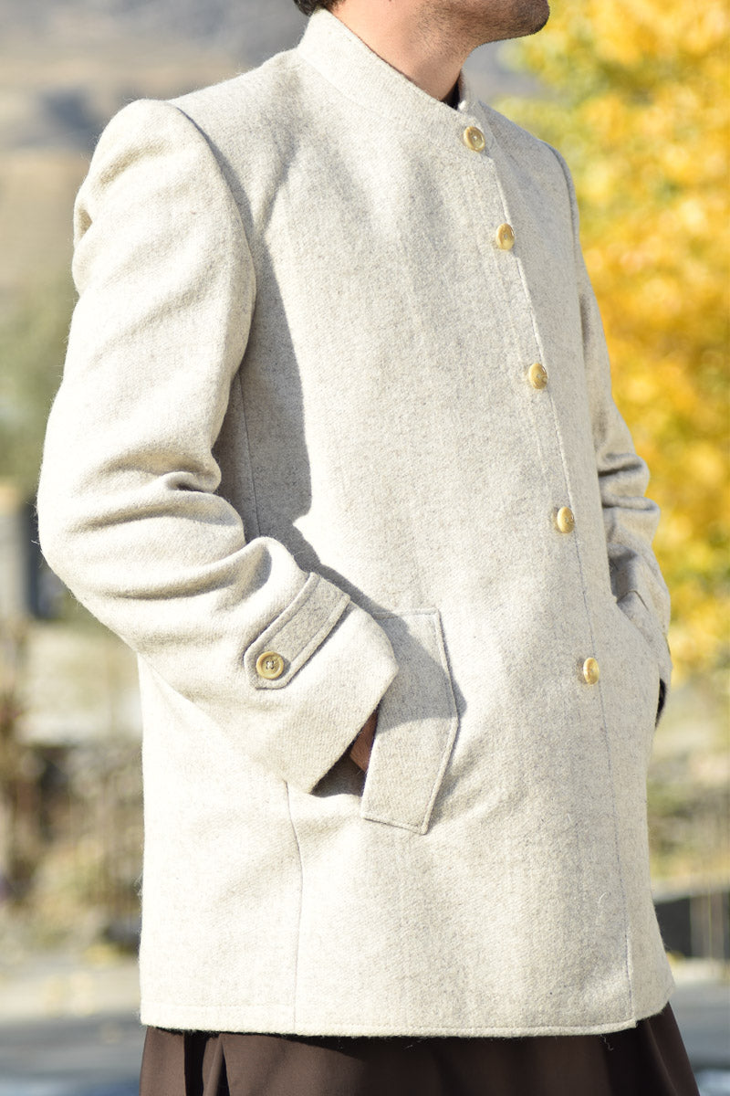 Premium Woolen Prince Coat for Men - Handmade - Chitral Wool