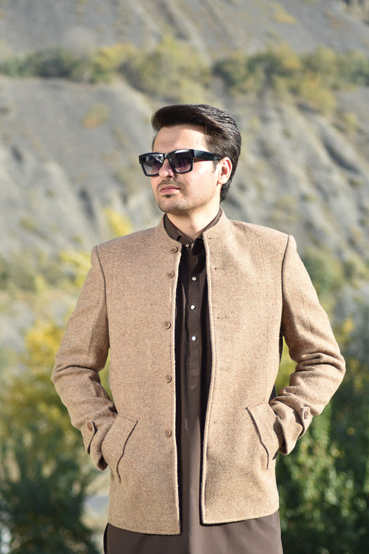 Premium Woolen Prince Coat for Men - Handmade - Chitral Wool