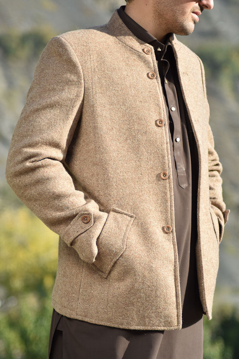 Premium Woolen Prince Coat for Men - Handmade - Chitral Wool