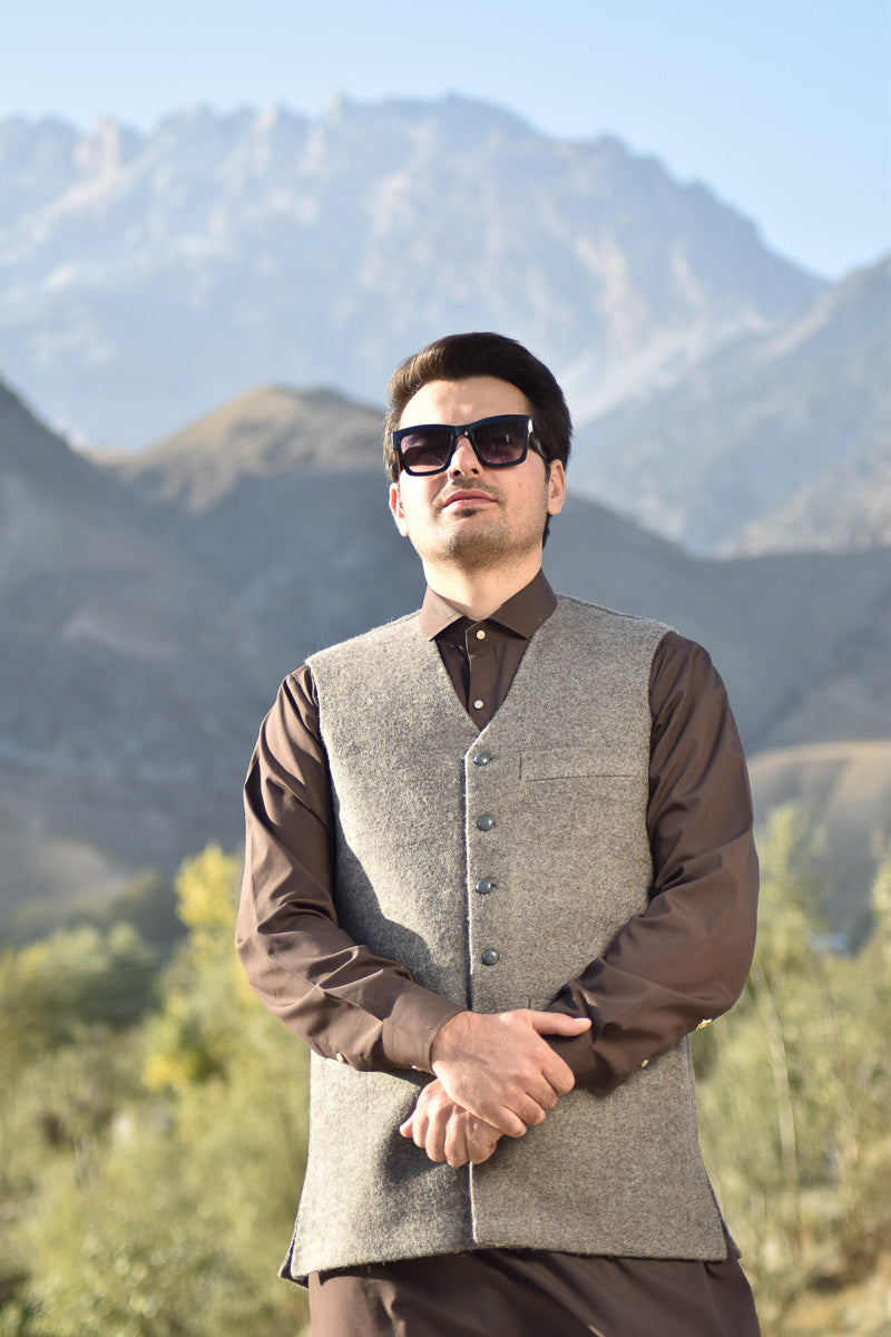 Premium Woolen Waistcoat for Men - Handmade - Chitral Wool