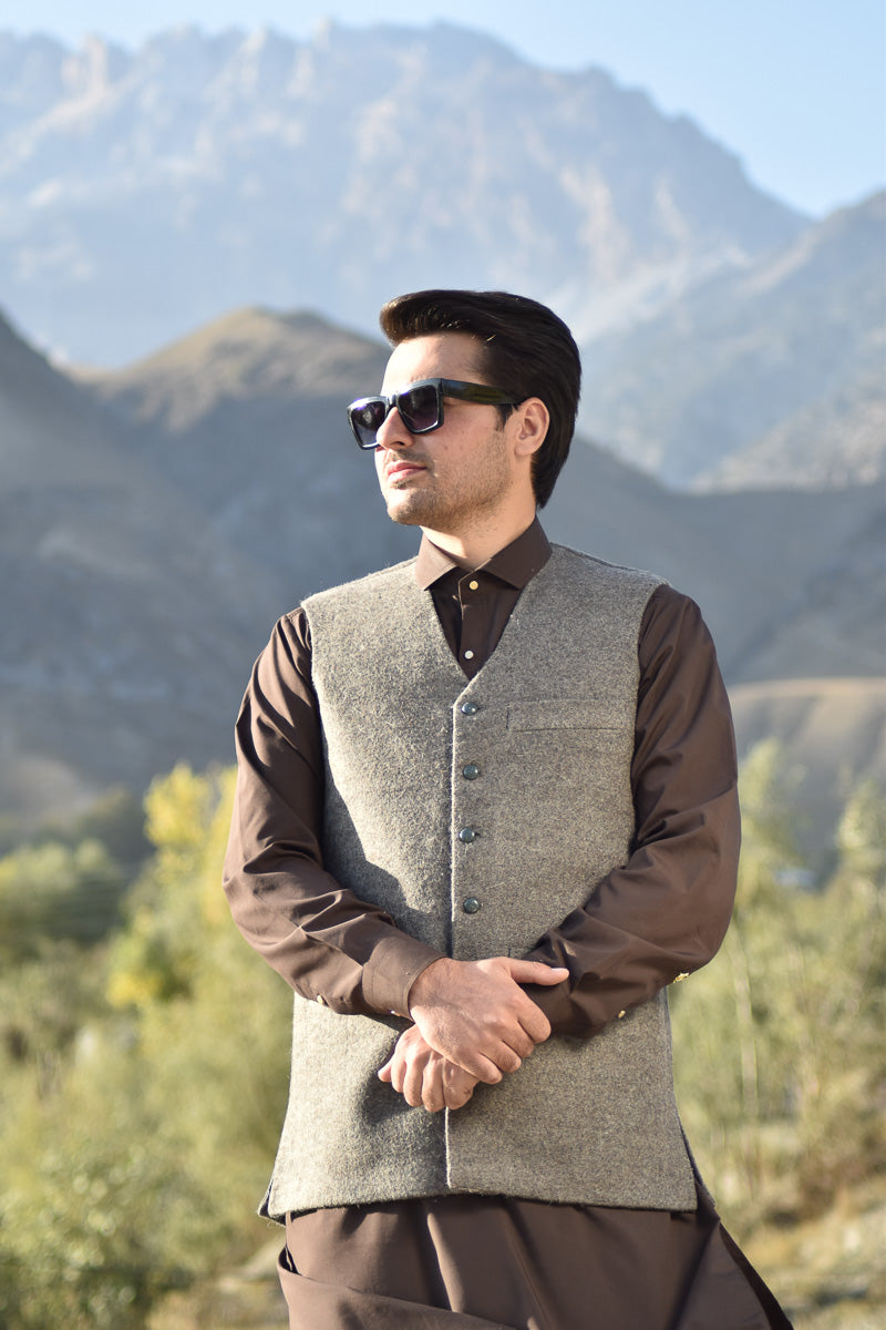 Premium Woolen Waistcoat for Men - Handmade - Chitral Wool