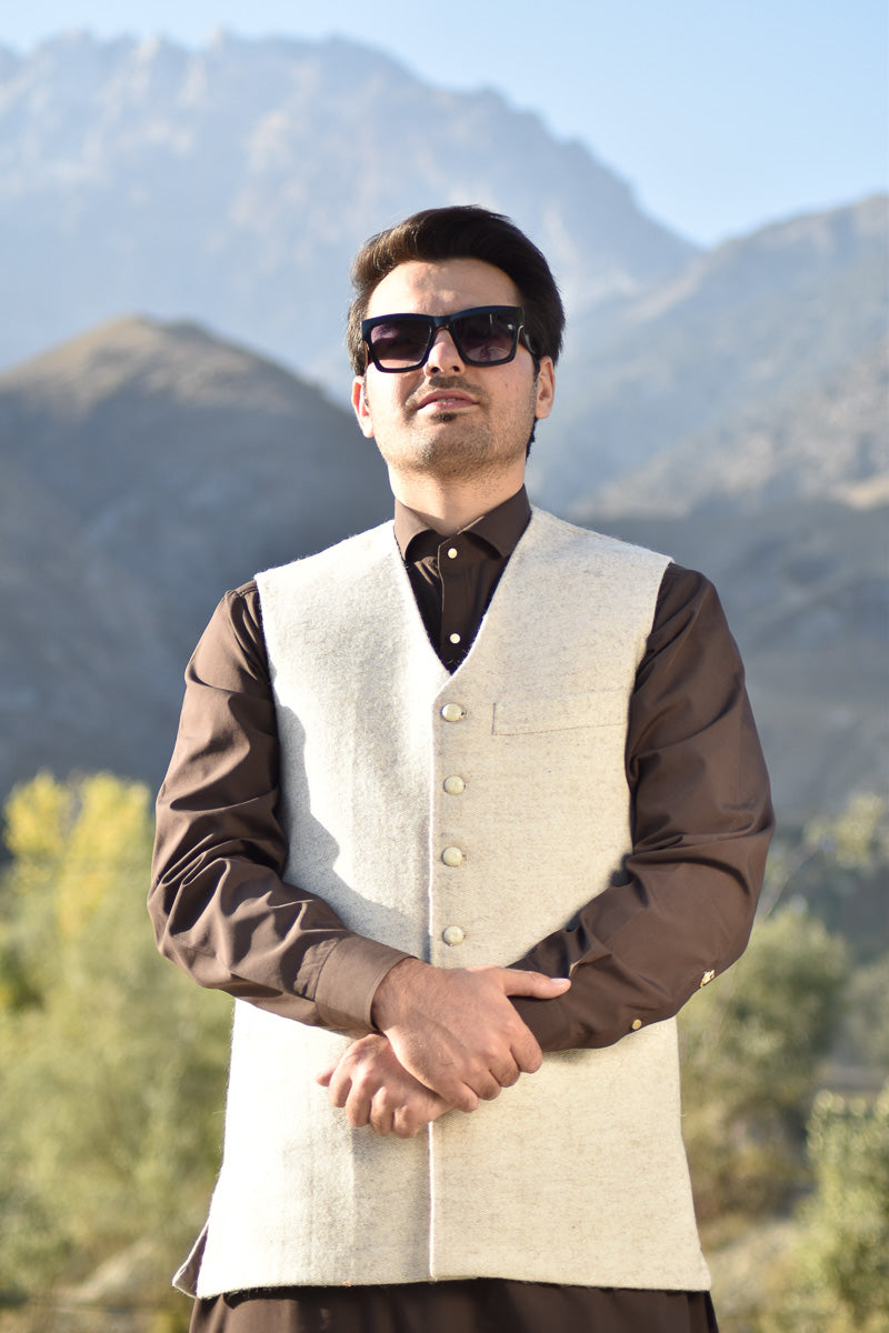 Premium Woolen Waistcoat for Men - Handmade - Chitral Wool