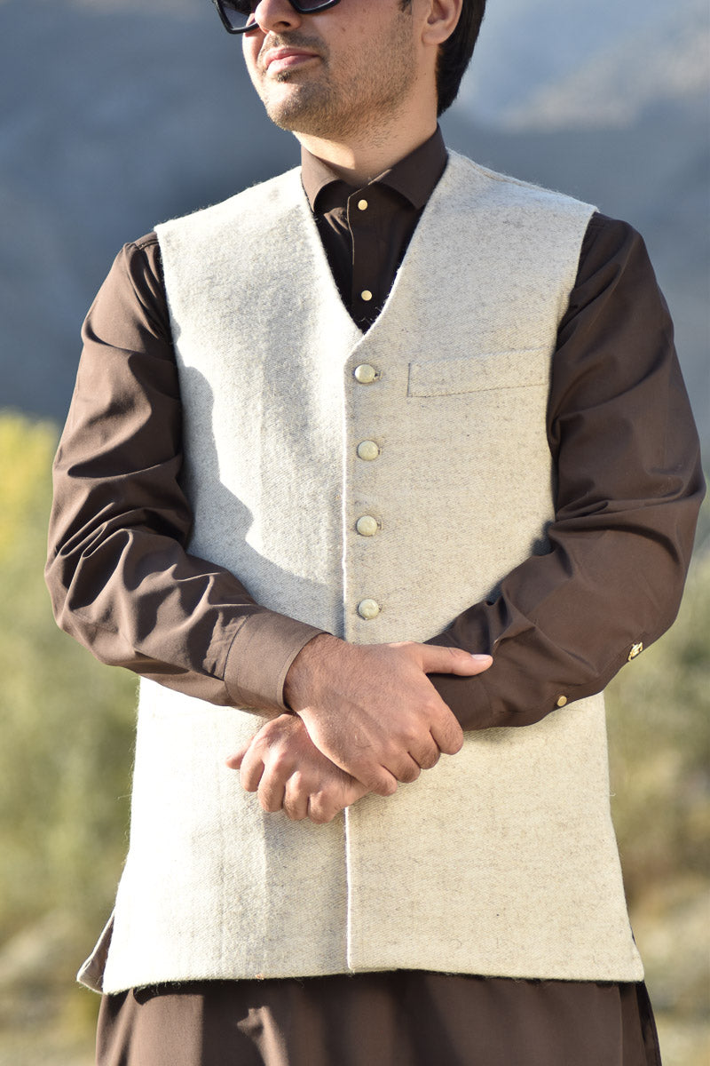 Premium Woolen Waistcoat for Men - Handmade - Chitral Wool