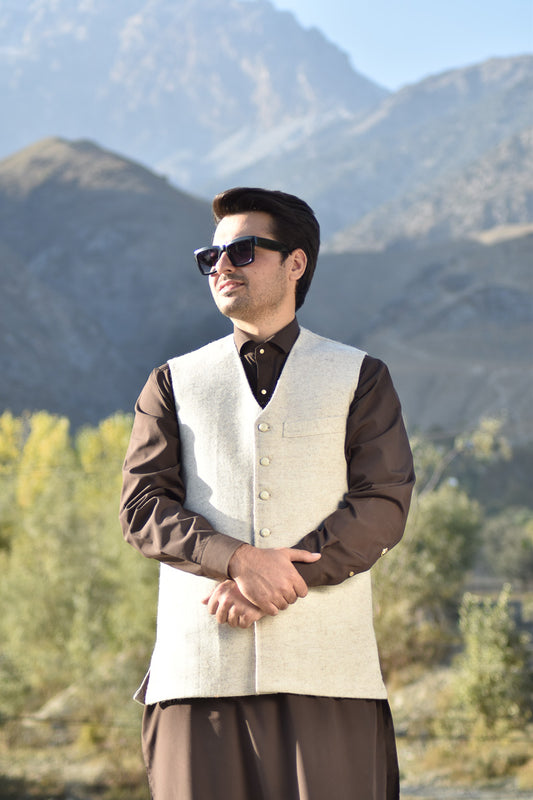 Premium Woolen Waistcoat for Men - Handmade - Chitral Wool