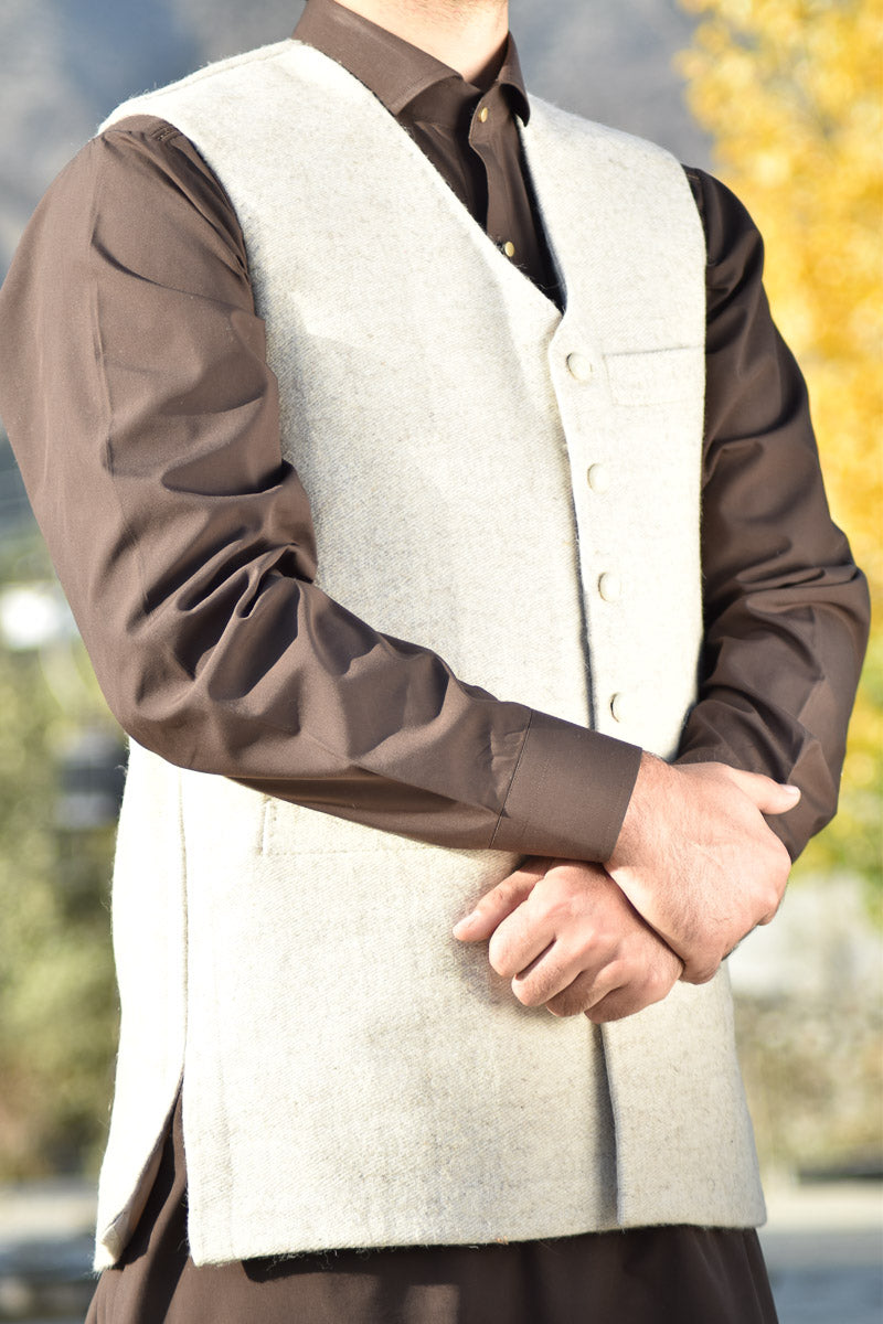 Premium Woolen Waistcoat for Men - Handmade - Chitral Wool