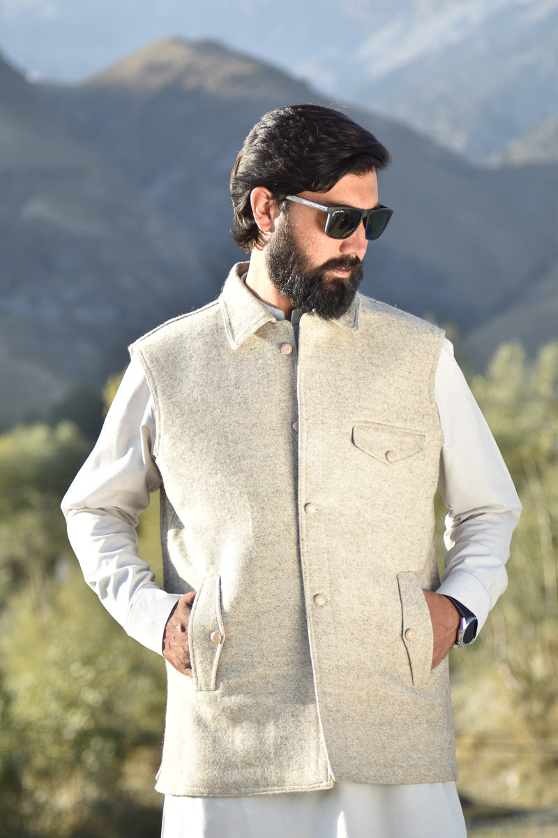 Premium Woolen Waistcoat for Men - Handmade - Chitral Wool