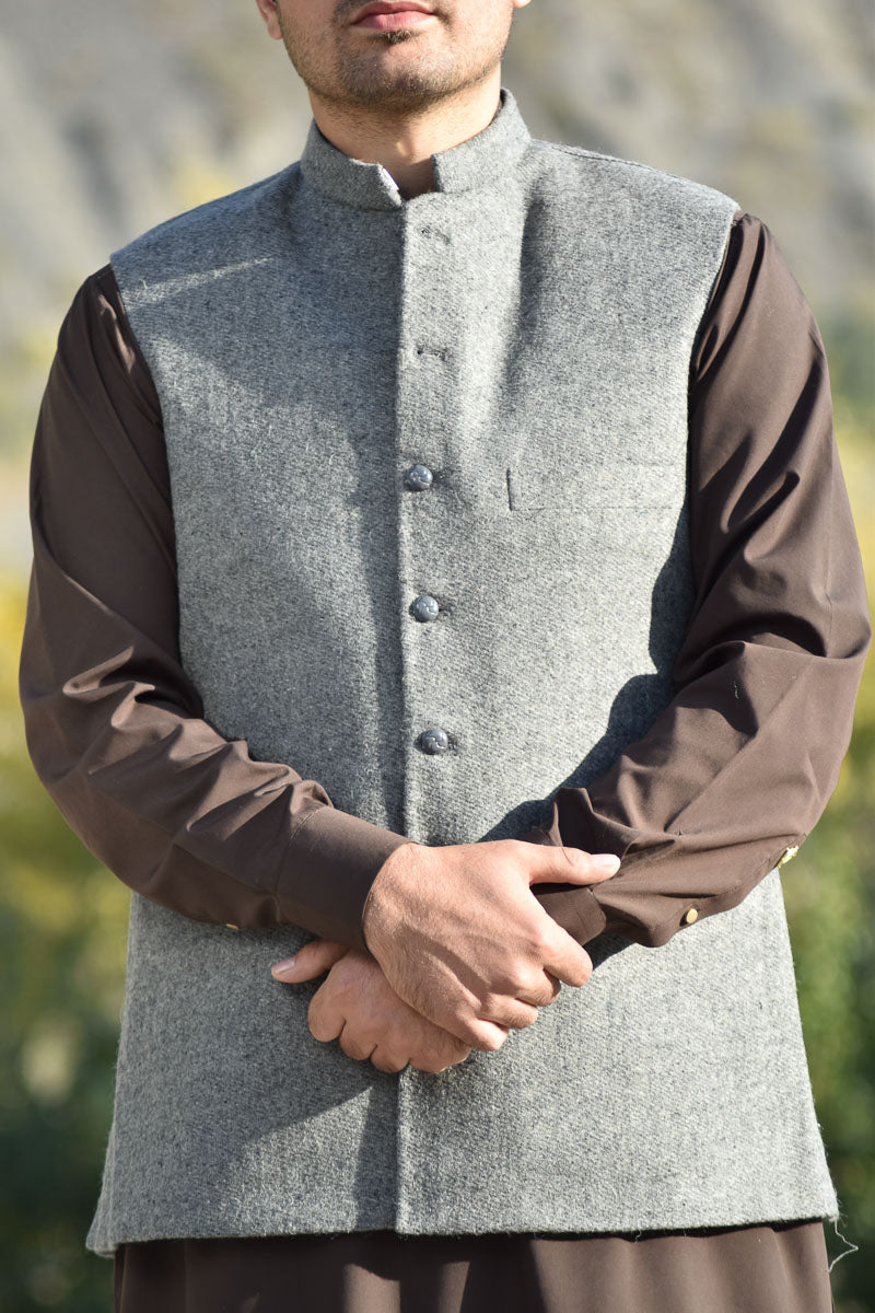 Premium Woolen Waistcoat for Men - Handmade - Chitral Wool