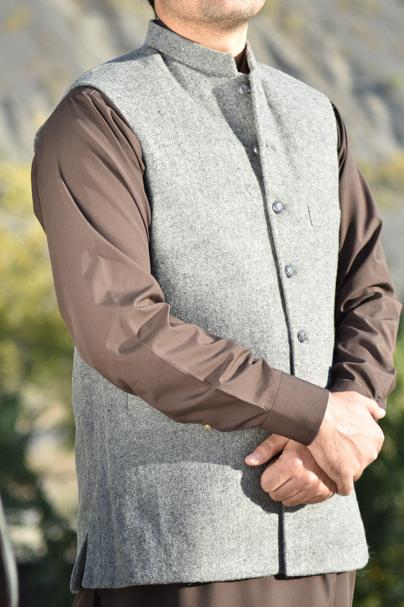 Premium Woolen Waistcoat for Men - Handmade - Chitral Wool