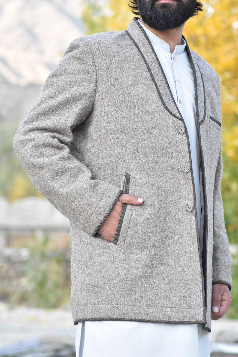 Premium Woolen Coat for Men - Handmade - Chitral Wool