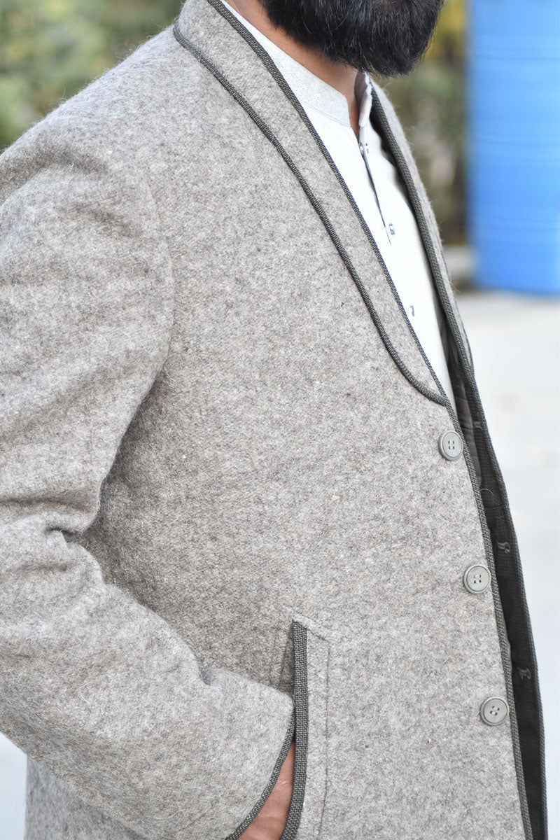 Premium Woolen Coat for Men - Handmade - Chitral Wool