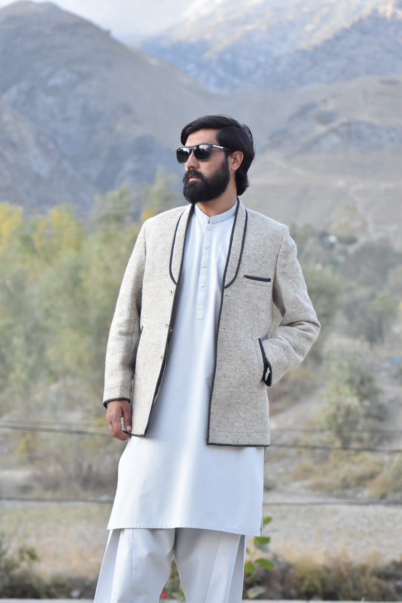 Premium Woolen Coat for Men - Handmade - Chitral Wool