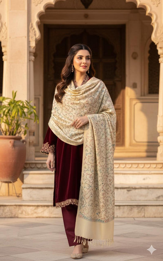 Handmade Chitrali Woolen Shawl for Women - Chitral Wool