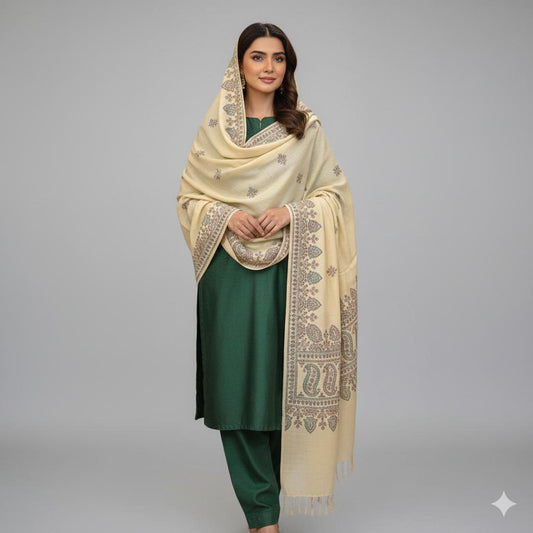 Handmade Chitrali Woolen Shawl for Women - Chitral Wool