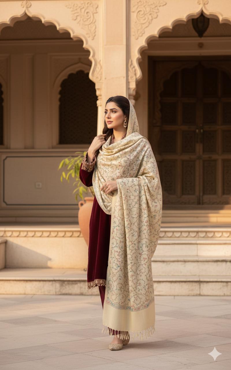 Handmade Chitrali Woolen Shawl for Women - Chitral Wool