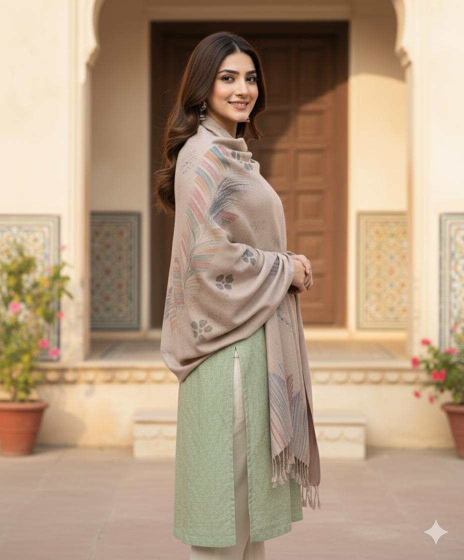 Handmade Chitrali Woolen Shawl for Women