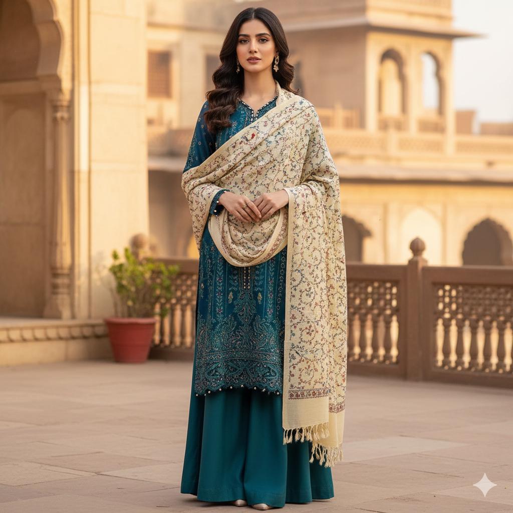 Handmade Chitrali Woolen Shawl for Women - Chitral Wool