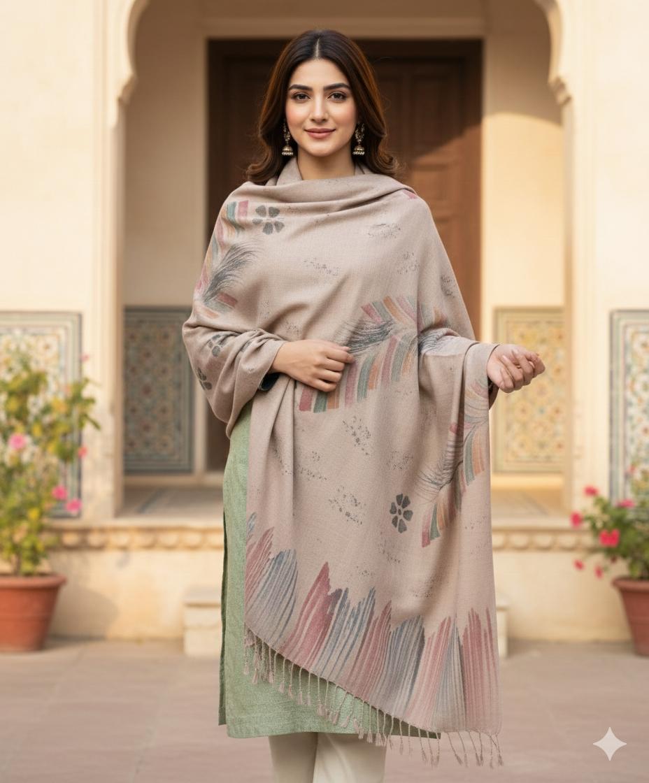 Handmade Chitrali Woolen Shawl for Women