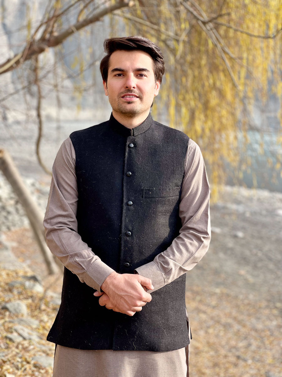 Premium Woolen Waistcoat for Men - Handmade - Chitral Wool