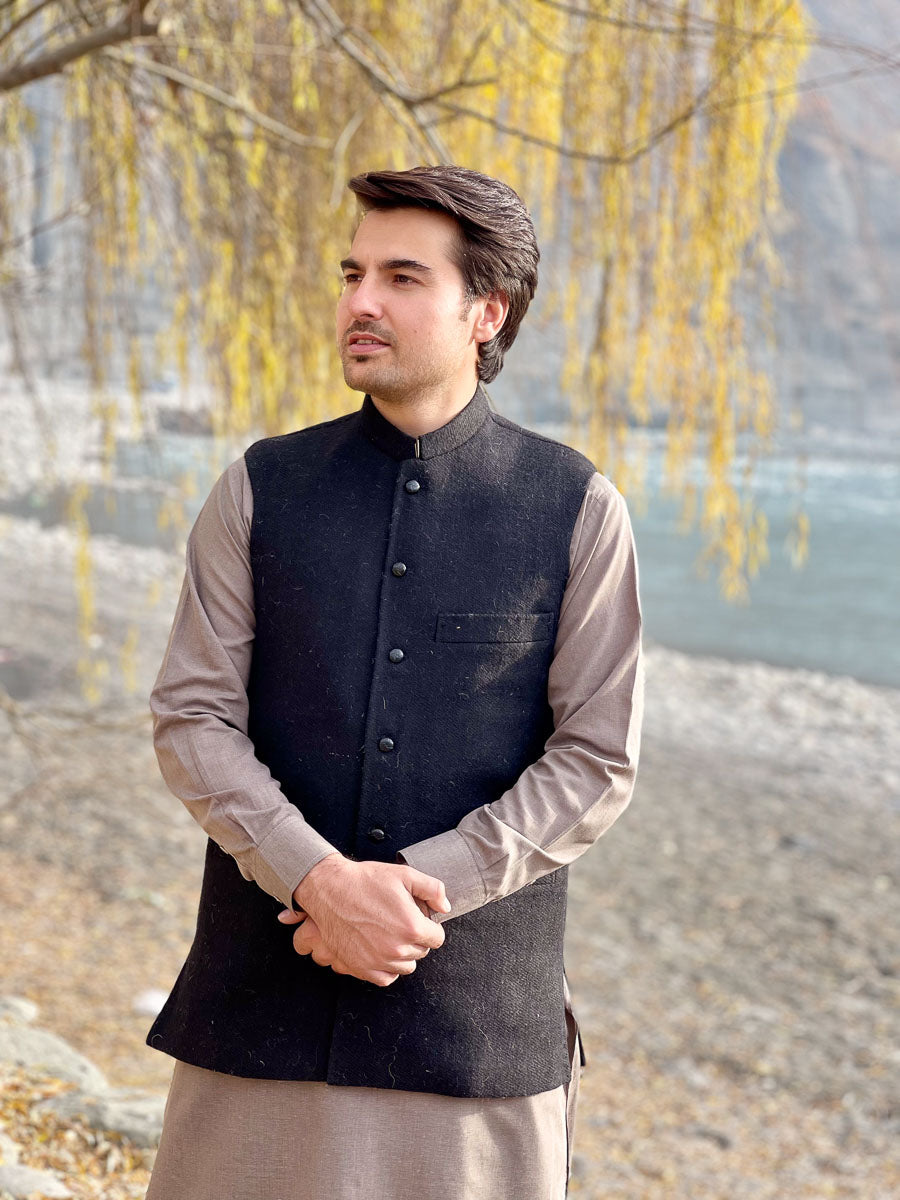 Premium Woolen Waistcoat for Men - Handmade - Chitral Wool