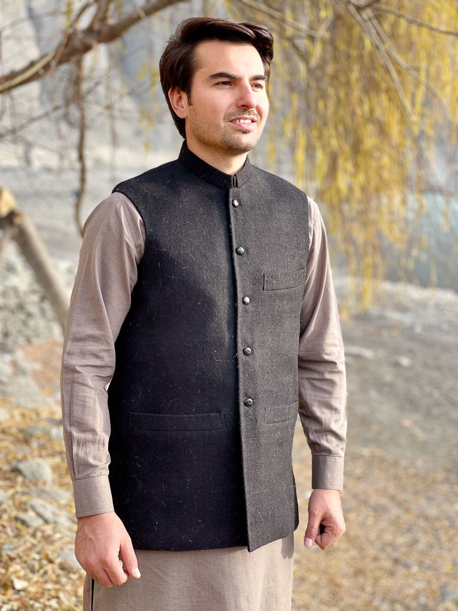 Premium Woolen Waistcoat for Men - Handmade - Chitral Wool
