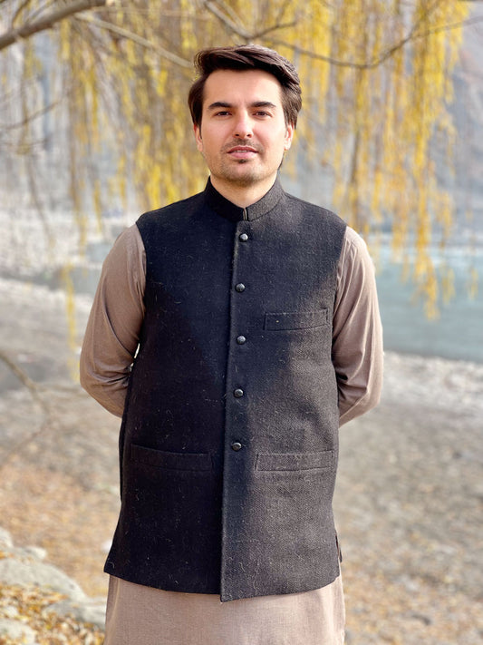 Premium Woolen Waistcoat for Men - Handmade - Chitral Wool