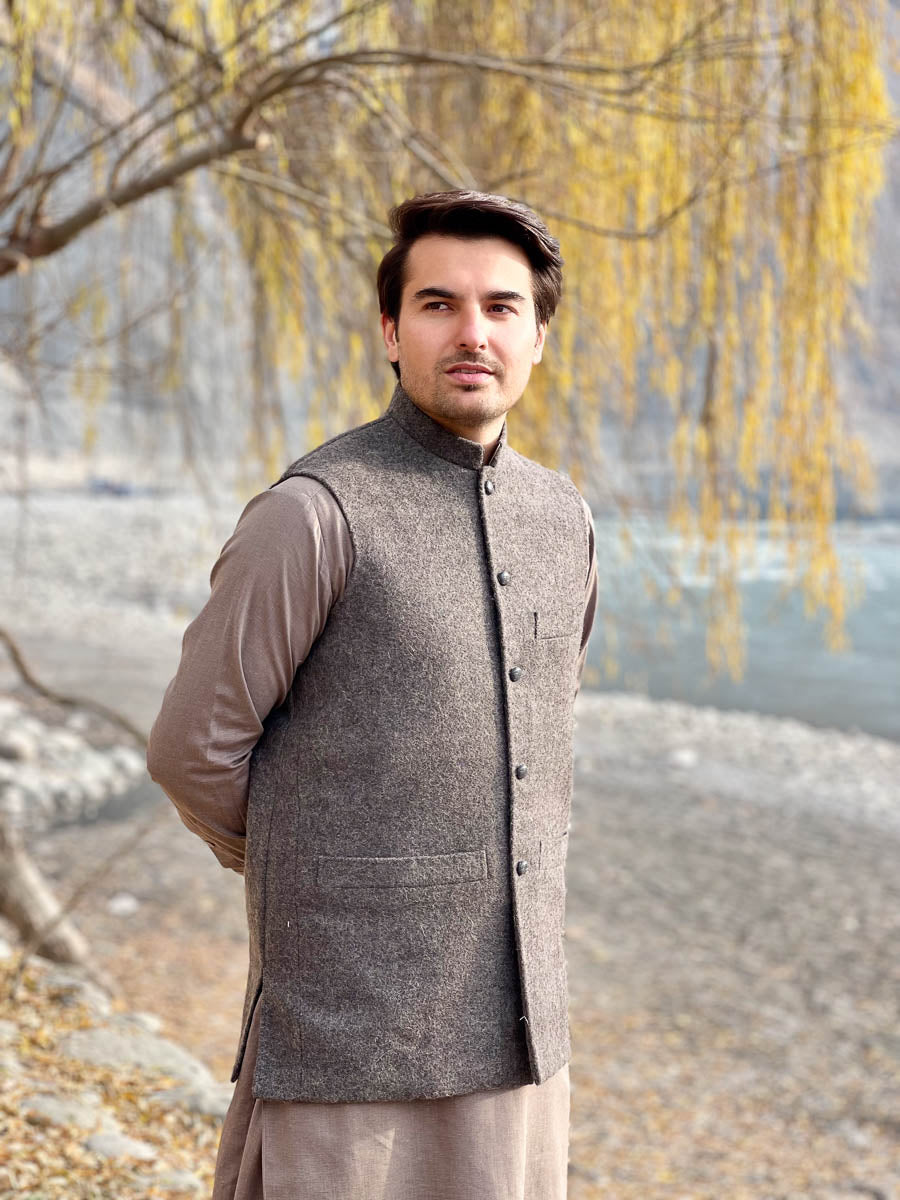 Premium Woolen Waistcoat for Men - Handmade - Chitral Wool