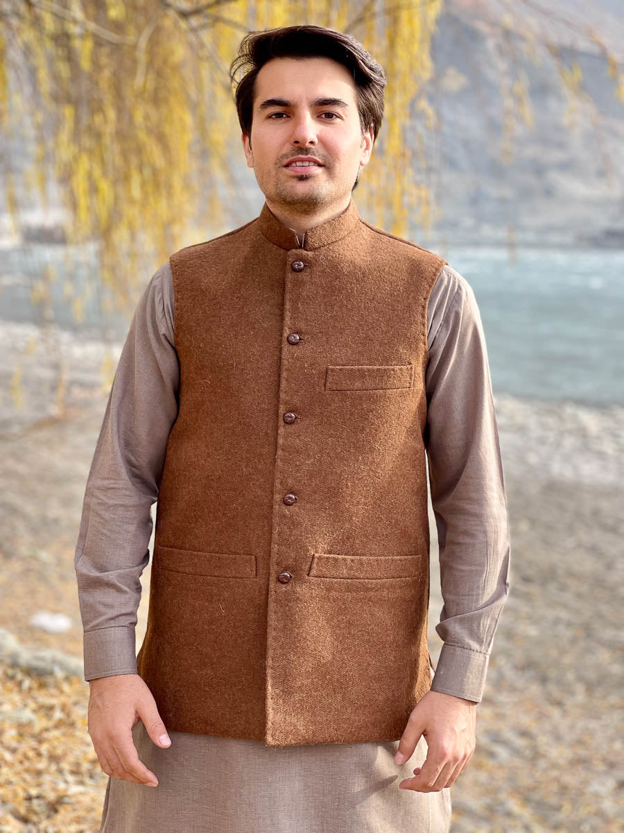 Premium Woolen Waistcoat for Men - Handmade - Chitral Wool