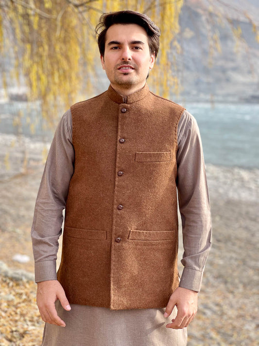Premium Woolen Waistcoat for Men - Handmade - Chitral Wool
