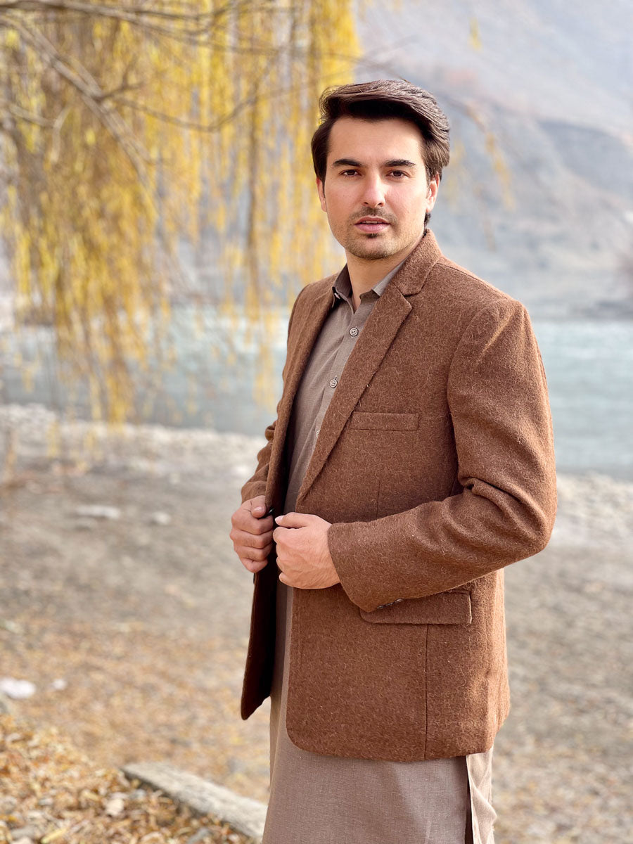 Premium Woolen Blazer for Men - Handmade - Chitral Wool