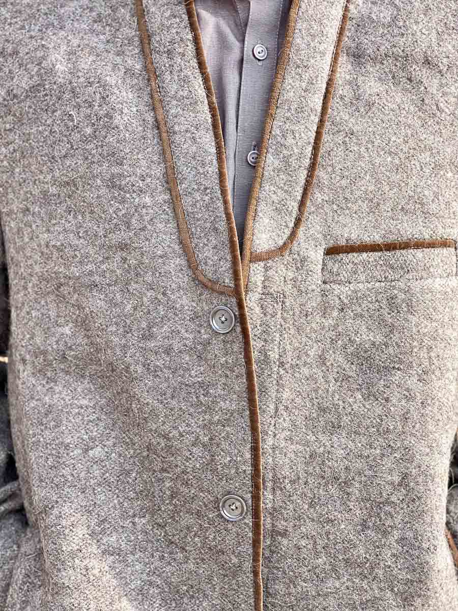Chitrali Woolen Long Coat for Men — Traditional Handwoven Long Coat from Chitral - Chitral Wool