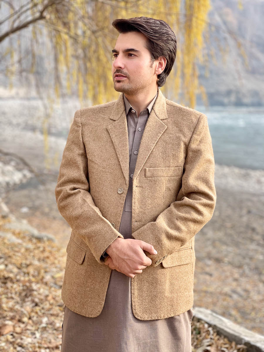 Premium Woolen Blazer for Men - Handmade - Chitral Wool